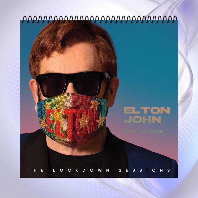 Elton John Calendar 2025, Personalized Calendar, Idol Calendar, Yearly