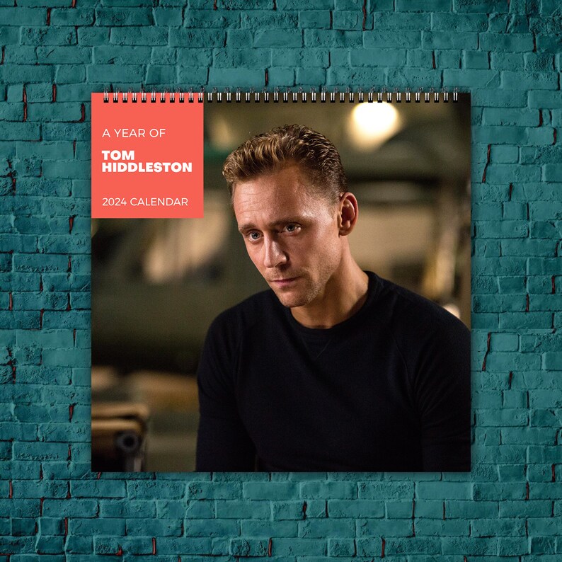 Tom Hiddleston Calendar 2024, Celebrity Calendar, Tom Hiddleston 2024