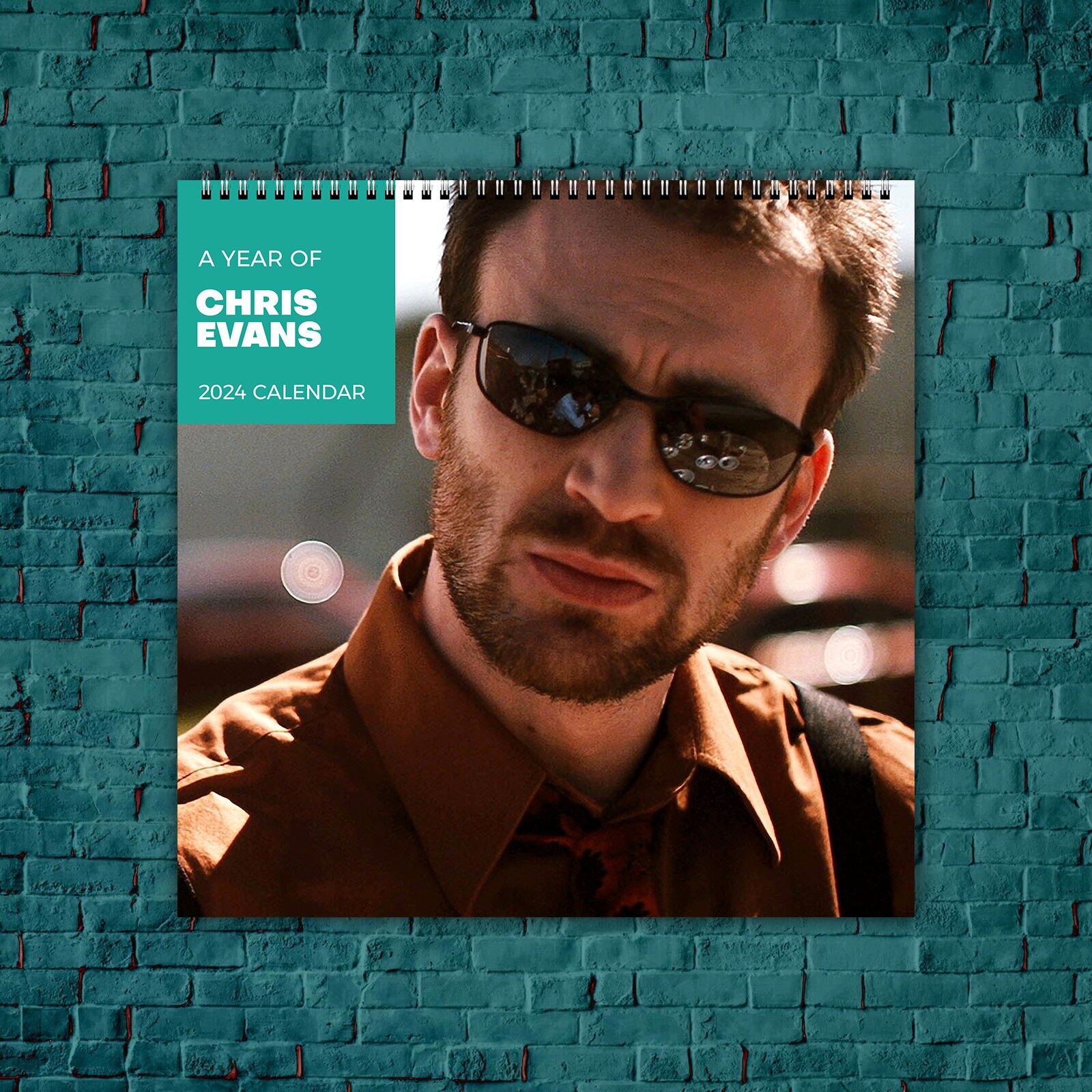Chris Evans Calendar 2024, Celebrity Calendar, Chris Evans 2024 Wall