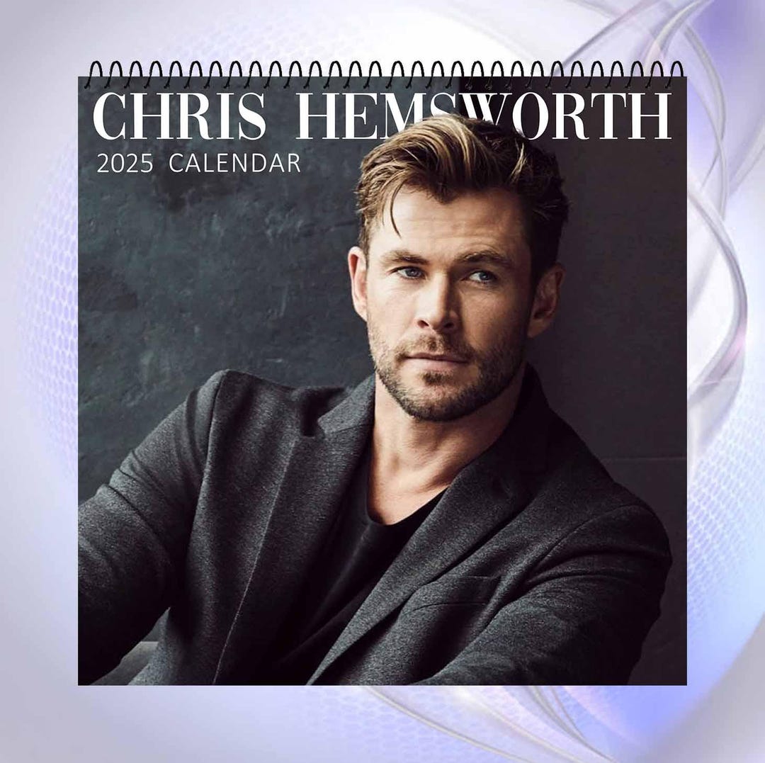 Chris Hemsworth Calendar 2025, Personalized Calendar, Idol Calendar, Yearly Calendar, Custom