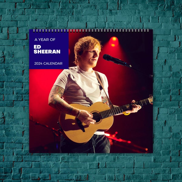 2024 Ed Sheeran Wall Calendar Etsy UK