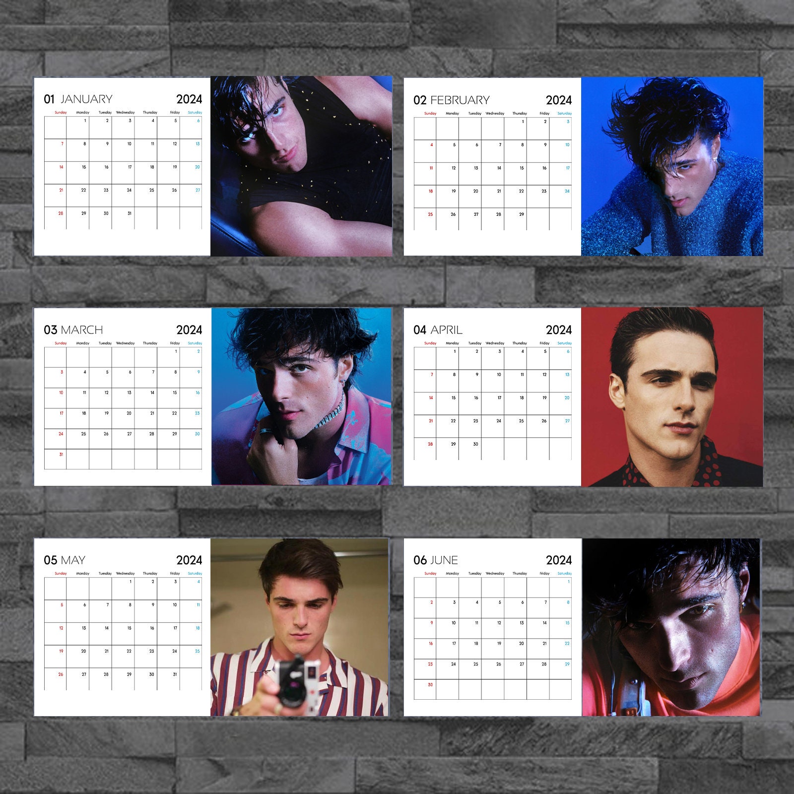 Jacob Elordi 2025 Calendar, Celebrity Calendar, Jacob Elordi 2025 Wall