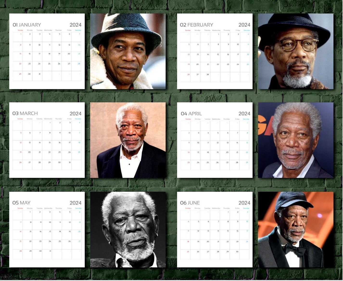 Freeman Calendar 2025, Celebrity Calendar, Freeman 2025