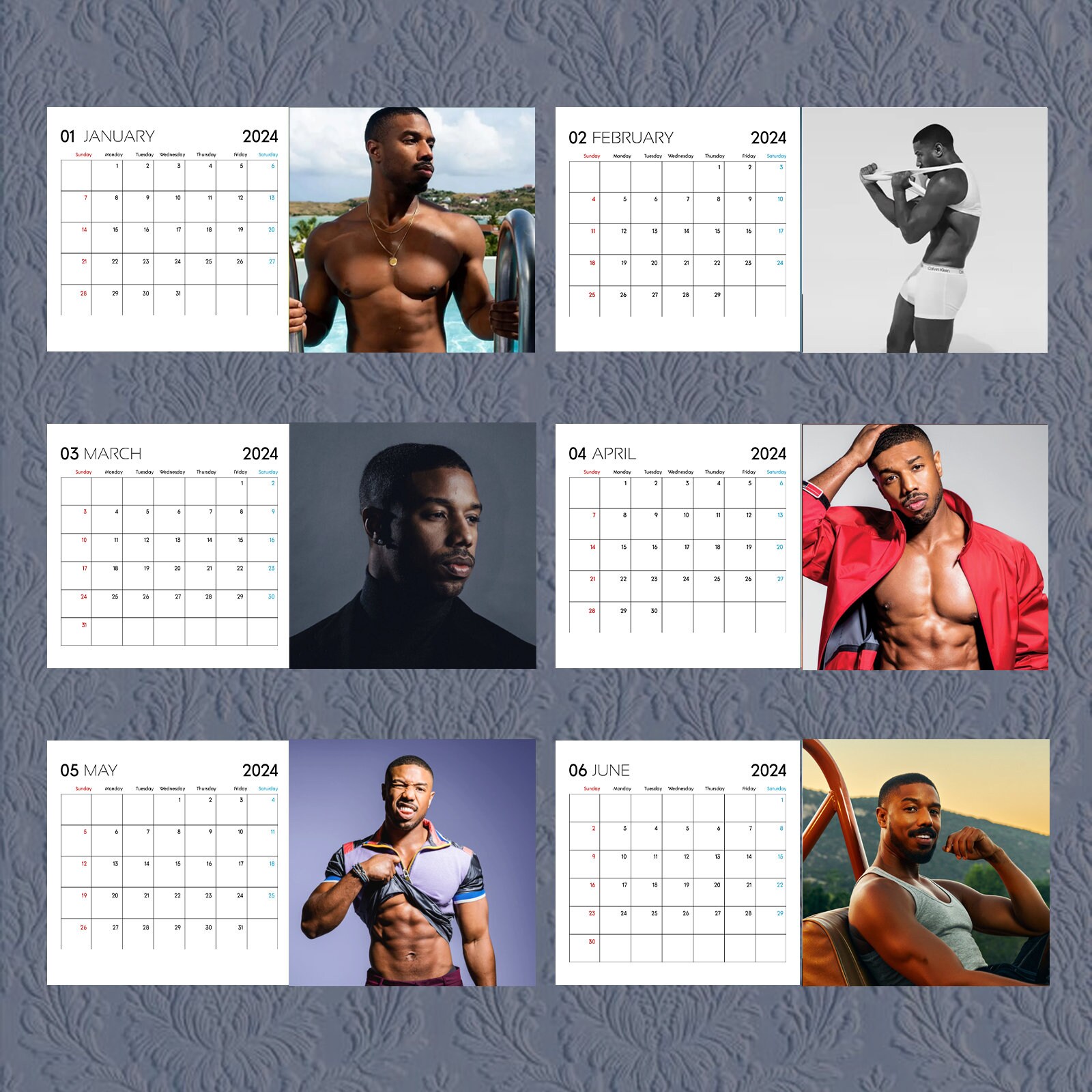 Michael B Jordan Calendar 2024, Celebrity Calendar, Michael B Jordan
