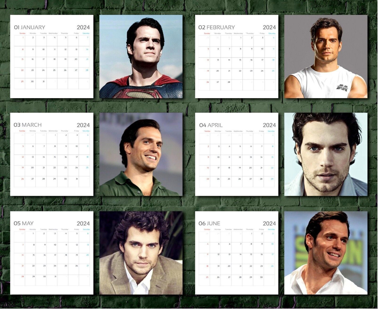 Henry Cavill Calendar 2024 Celebrity Calendar Henry Cavill 2024 sold Henry Cavill Calendar 2024 Celebrity Calendar Henry Cavill 2024 sold