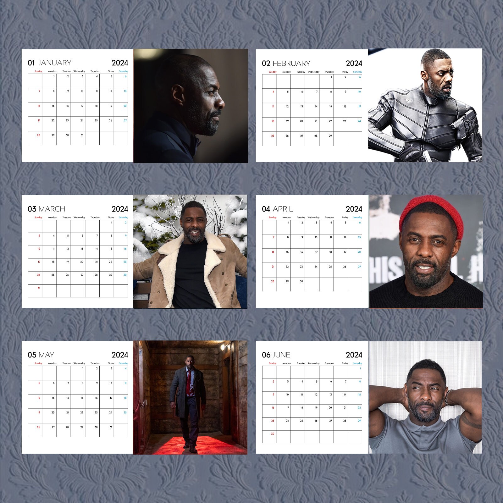 Idris Elba Calendar 2025, Celebrity Calendar, Idris Elba 2025 sold by