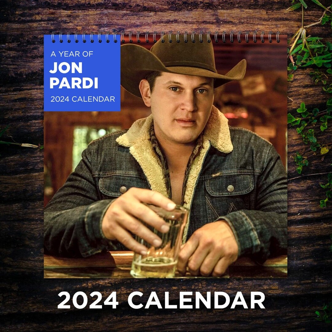 Jon Pardi Calendar 2024, Celeb Calendar, Jon Pardi 2024 Celebrity Wall