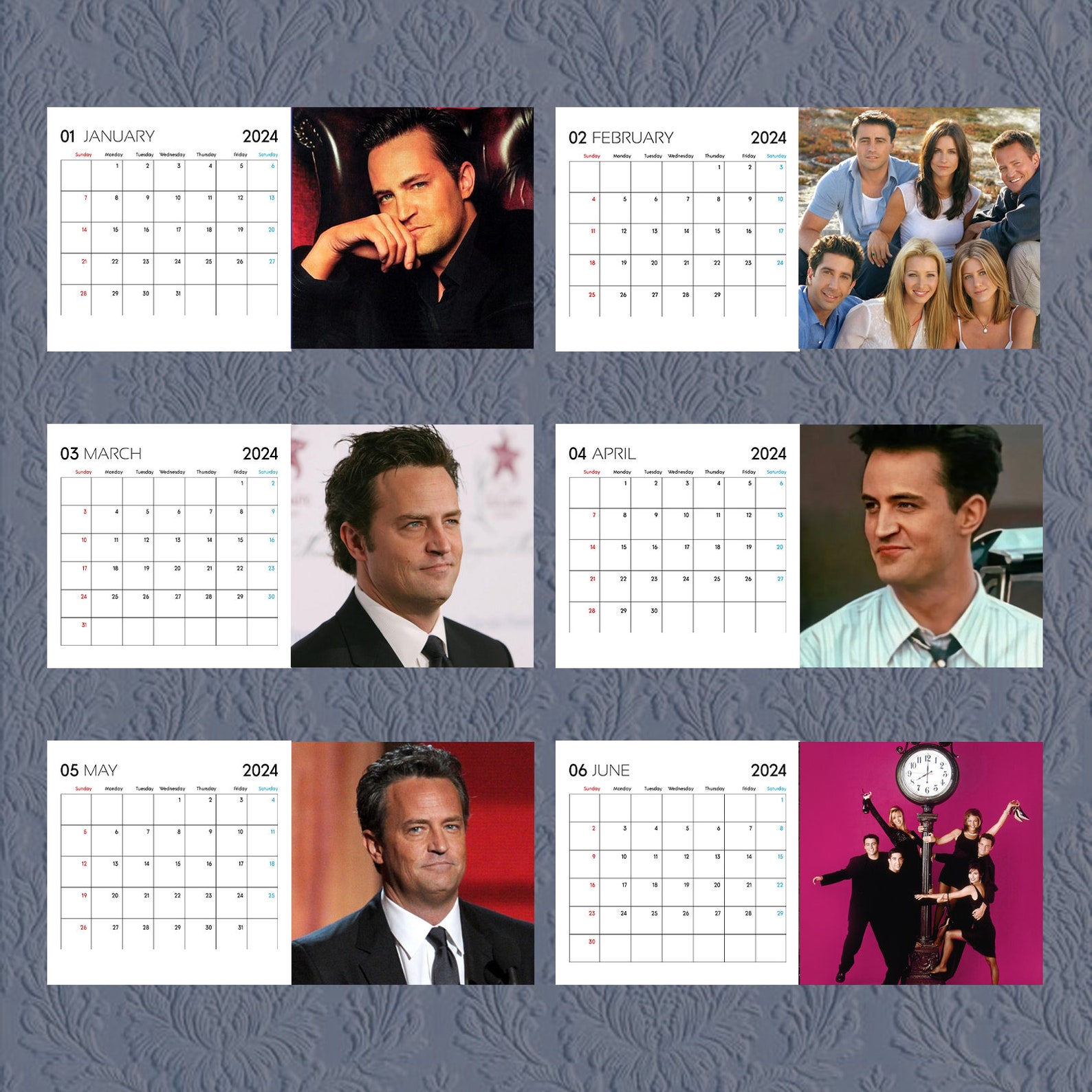 Matthew Perry Calendar 2024, Celebrity Calendar, Matthew Perry 2024