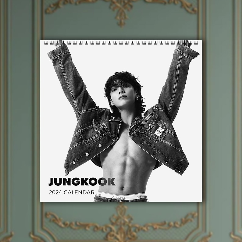 Jungkook Calendar 2024, Celebrity Calendar, Jungkook 2024 Wall Calendar