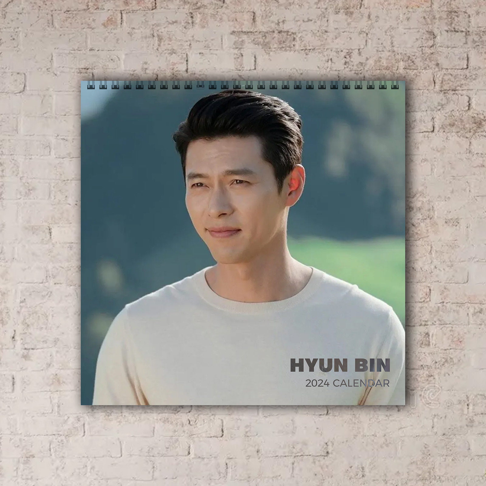 Hyun Bin Calendar 2024, Celebrity Calendar, Hyun Bin 2024 Wall Calendar