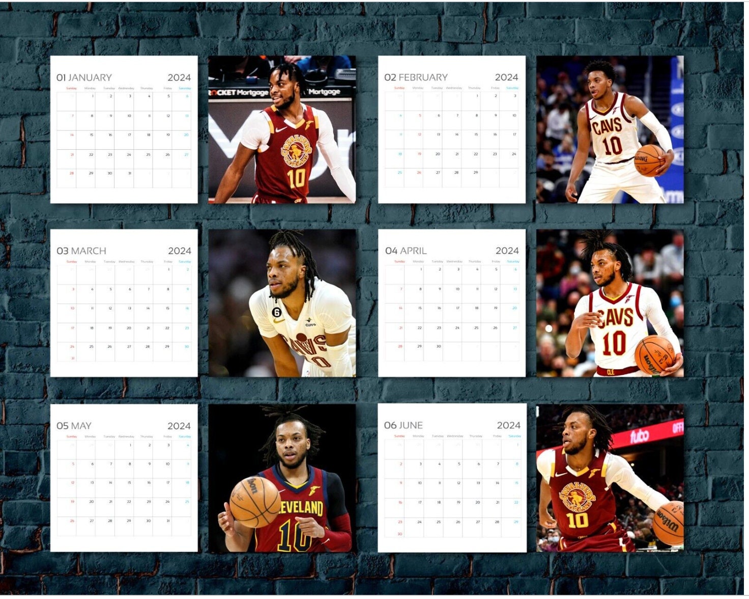 Darius Garland Calendar 2024, Celebrity Calendar, Darius Garland 2024