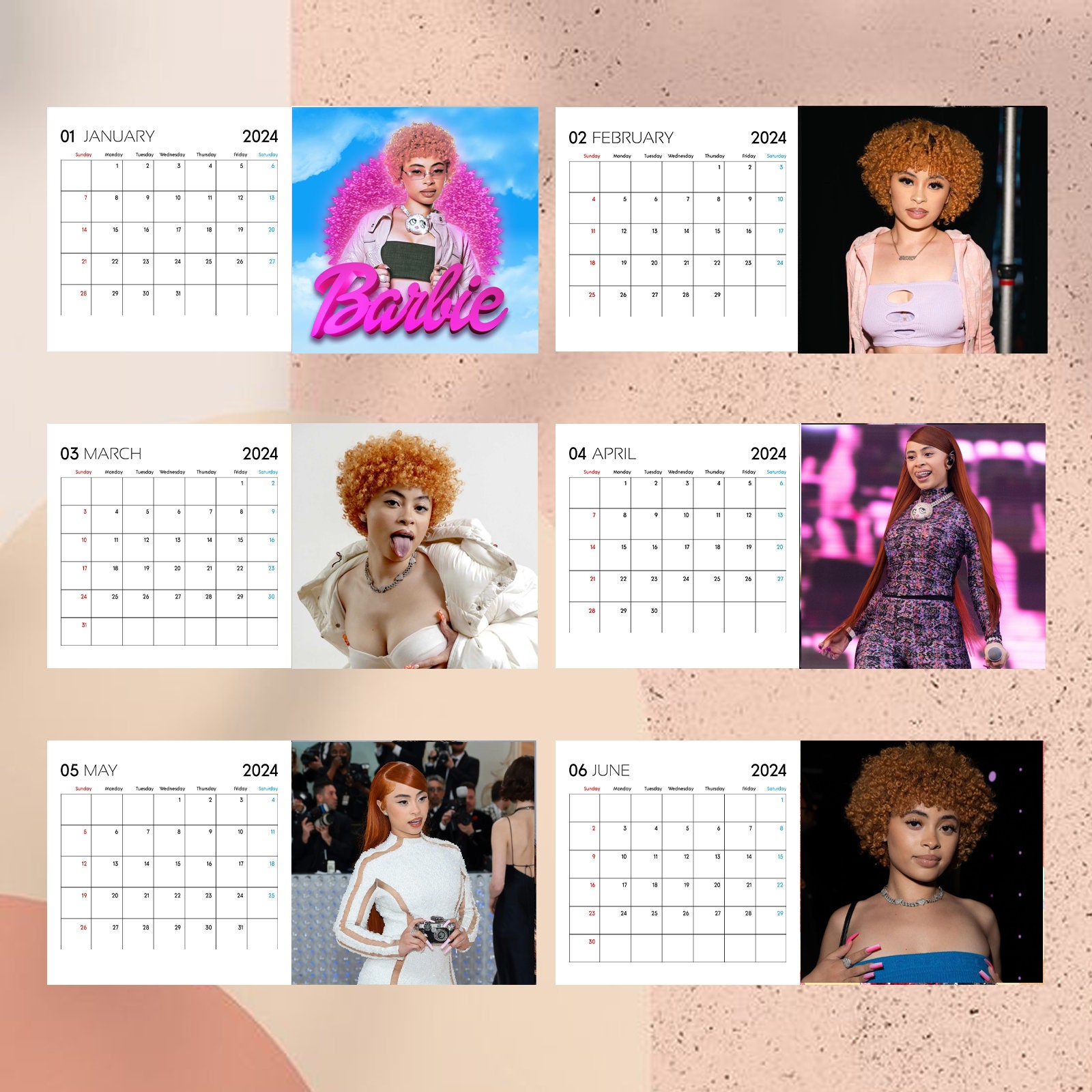 Ice Spice Calendar 2024, Celeb Calendar, Ice Spice 2024 Wall Calendar