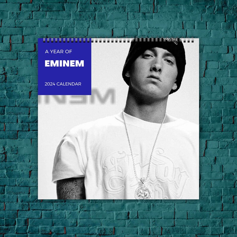 Eminem Calendar 2024 Celebrity Calendar Eminem 2024 Wall Etsy UK