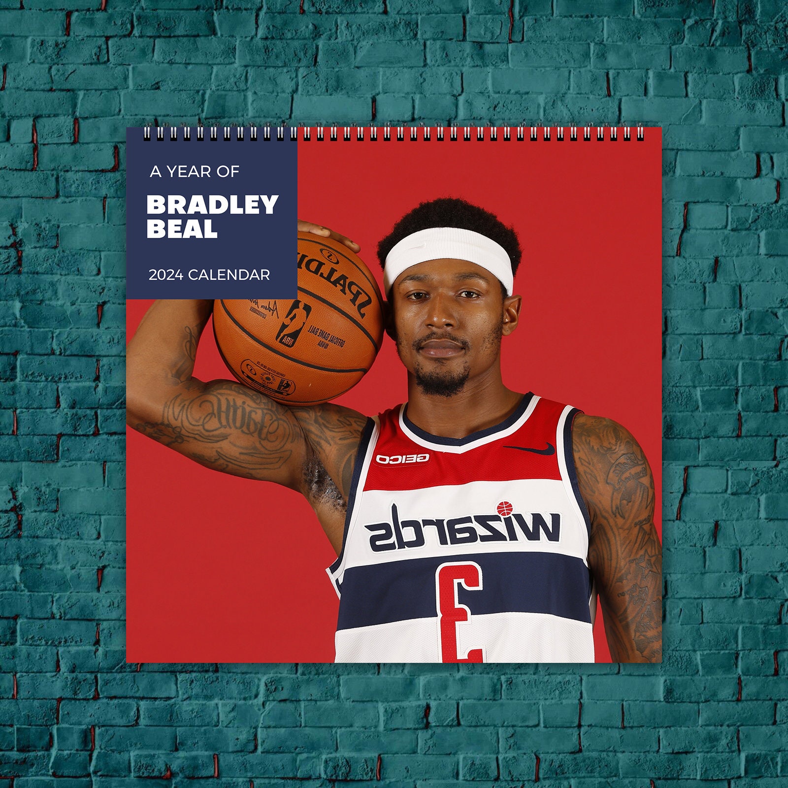 Bradley Beal Calendar 2024, Celebrity Calendar, Bradley Beal 2024 Wall