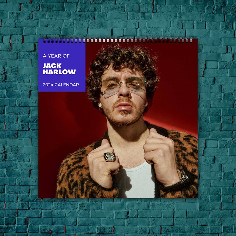 Jack Harlow Calendar 2024, Celebrity Calendar, Jack Harlow 2024 Wall Calendar, Wall Calendar