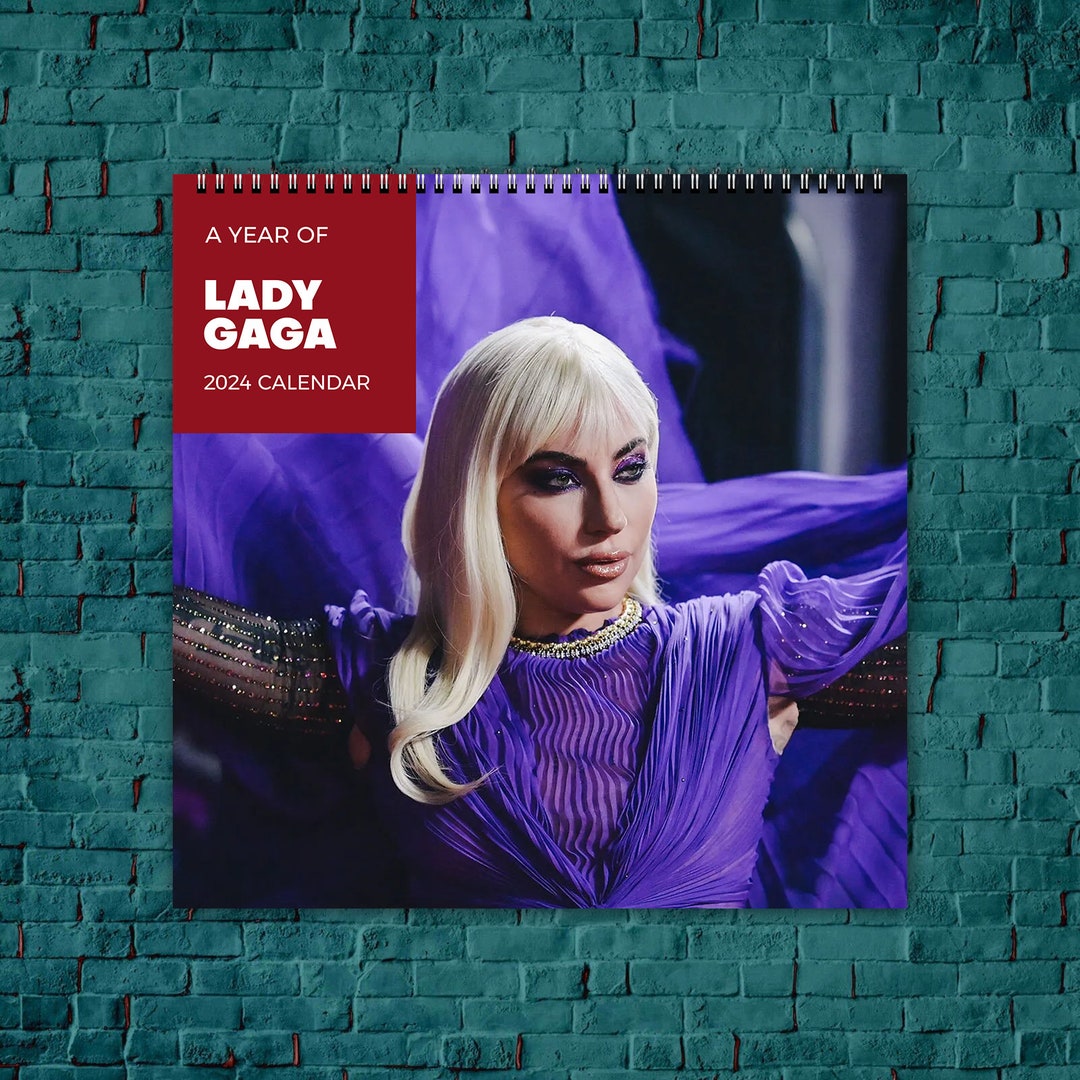 Lady Gaga Calendar 2024, Celebrity Calendar, Lady Gaga 2024 Wall