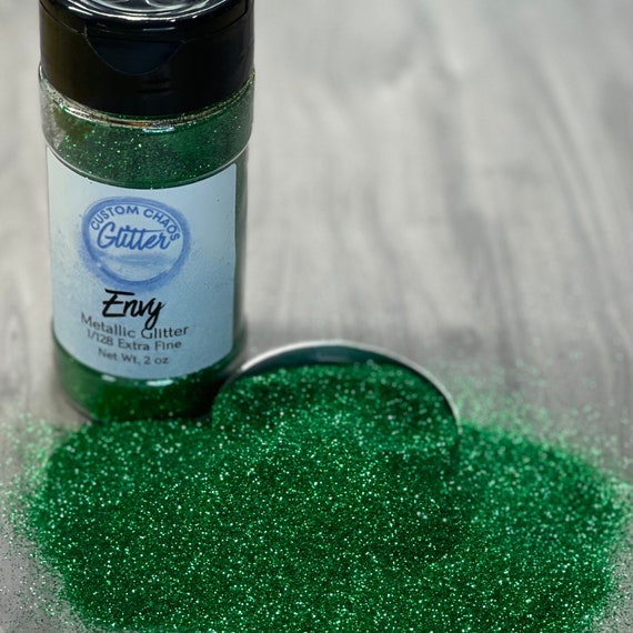 Envy Extra Fine Glitter, Green Glitter, Hexagon Shape, Metallic Glitter for  Tumblers, Nail Art, Ornaments, Epoxy Art and Much More 
