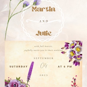 Flower Invitation Wedding