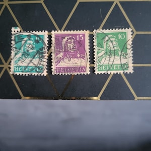 Three stamps series William Tell of 1914