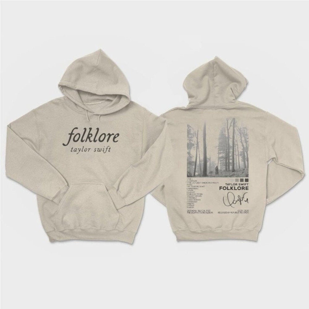 Folklore tracklist aesthetic Hoodie, Vintage Folklore Album Shirt