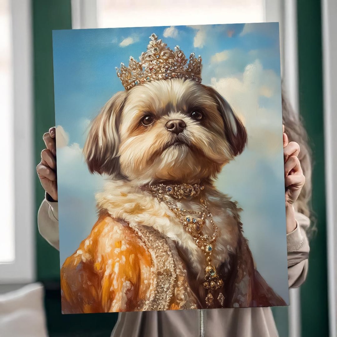 Custom Renaissance Pet Portrait: Royal Dog or Cat Canvas Art - Etsy