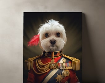 Custom Royal Pet Portrait: Renaissance Animal Painting