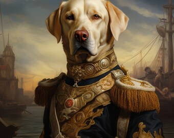 Custom Royal Pet Portrait: Renaissance Animal Painting