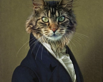Custom Royal Pet Portrait: Renaissance Cat Painting (Digital or Canvas)