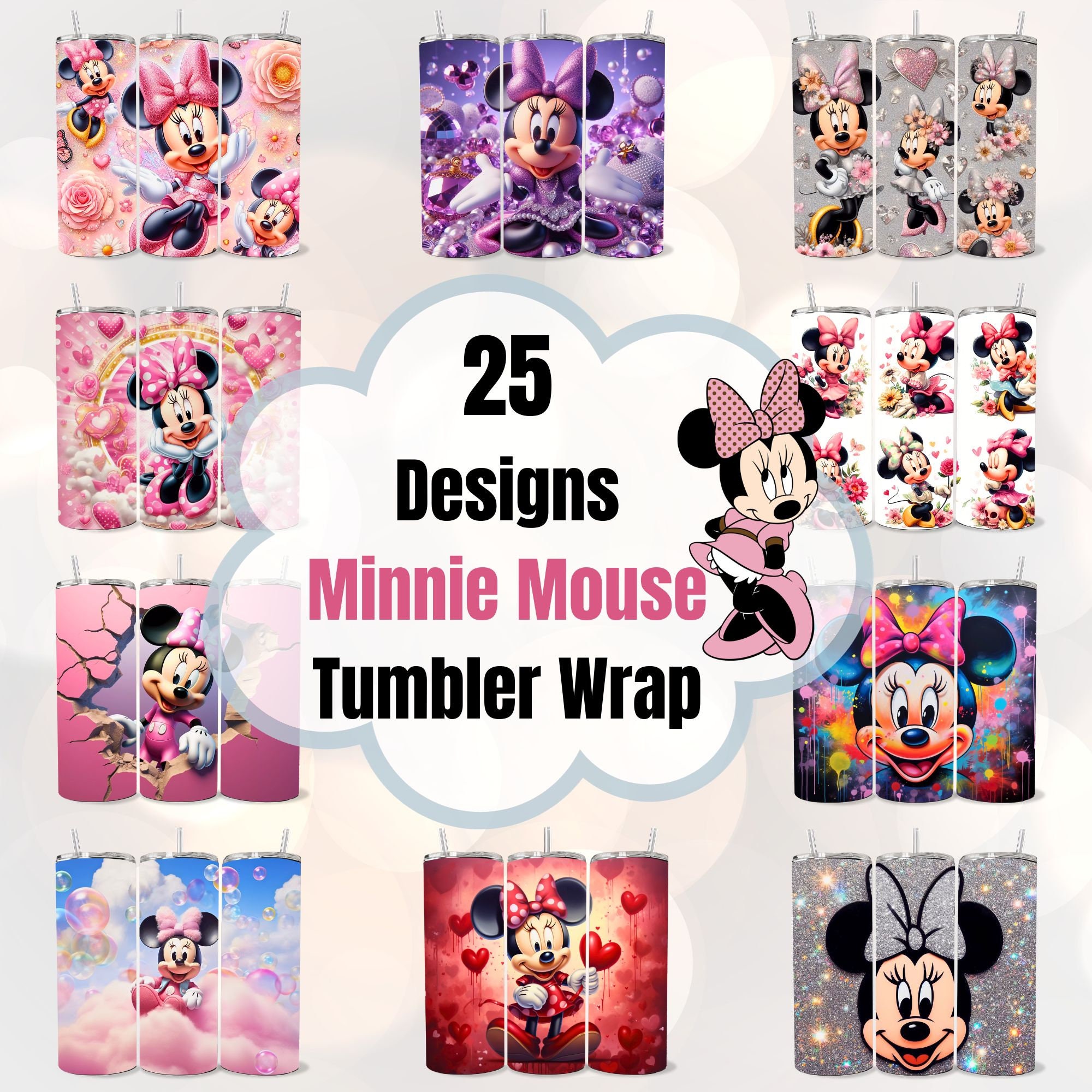 Disney Mickey & Minnie Mouse Cup Wrap, Ready to use Glass Cup Wrap –  SakuratopiaAnime