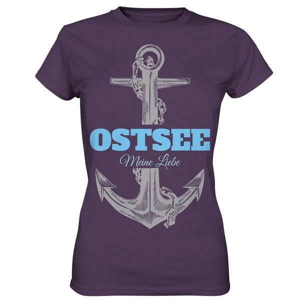 Ladies Premium Shirt Ostsee Rügen Binz Insel Meer Urlaub Ferien Anker