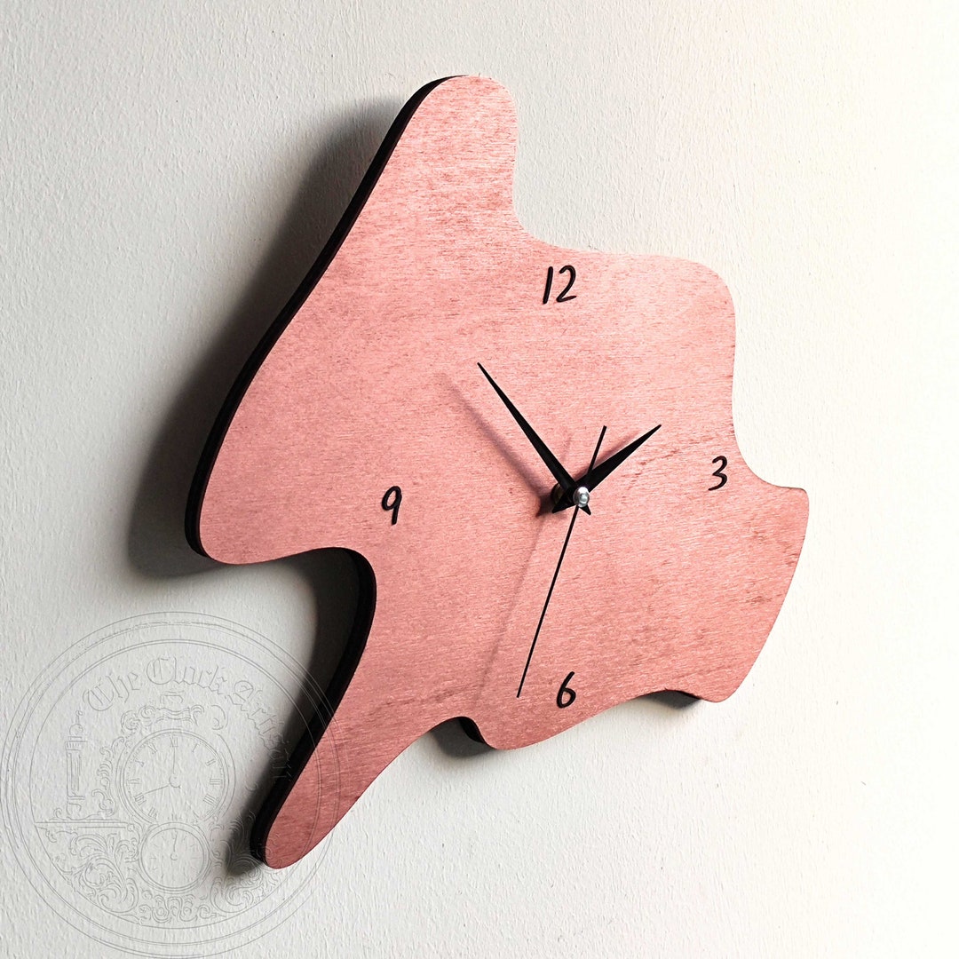 Copper Wall Clock Wooden Wall Clock Copper or Bronze Etsy