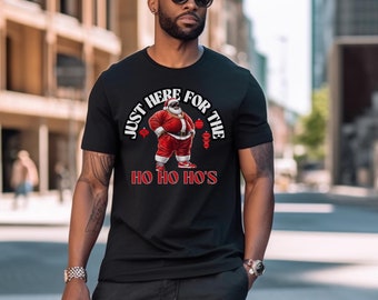 Camiseta navideña divertida de Papá Noel "Ho Ho Ho" - Camiseta navideña unisex