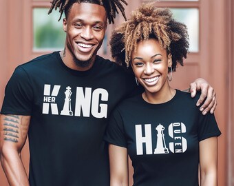 Camiseta de pareja de rey y reina: regalo de San Valentín