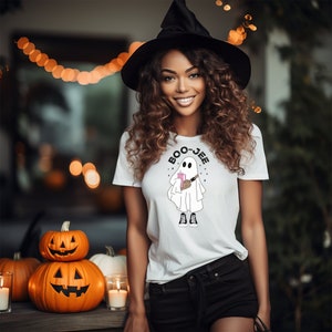 Boojee Ghost Shirt, Halloween Shirt, Cute Halloween Shirt, Halloween Gift Idea, Halloween Ghost Shirt, BooJee Stanley Tumbler Ghost Shirt