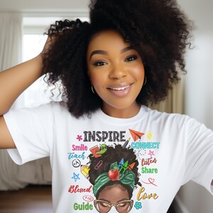 Teacher Shirt, Back To School Shirt, Teacher Gift, Afro Teacher, Teacher Appreciation Shirt, Teacher Affirmation Tee, Black Teacher Shirt