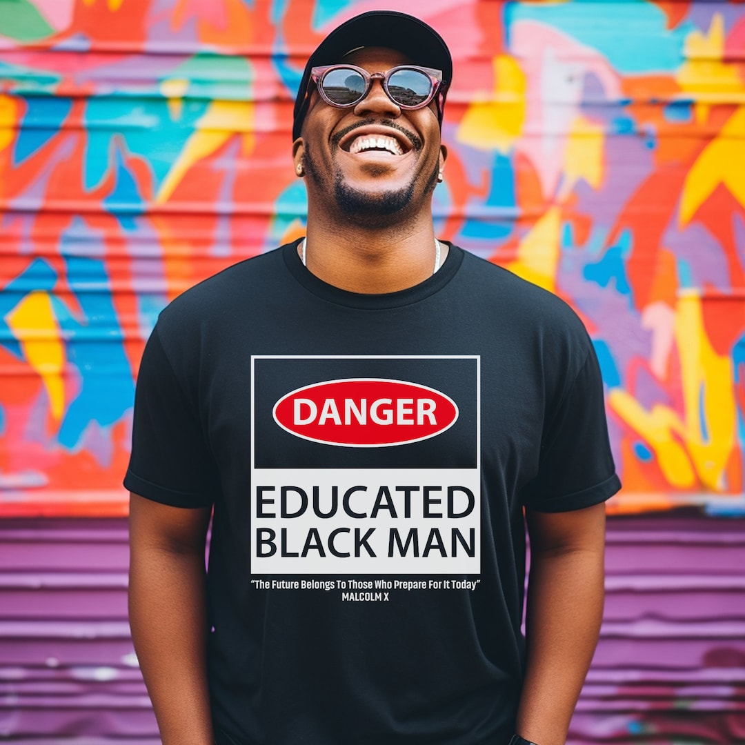 Danger Educated Black Man Tee, Teacher Gift - Etsy
