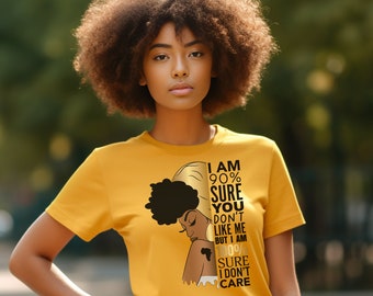 Koszulka z sarkastycznym afro-kobietą: Czarna dziewczyna, królowa melaniny