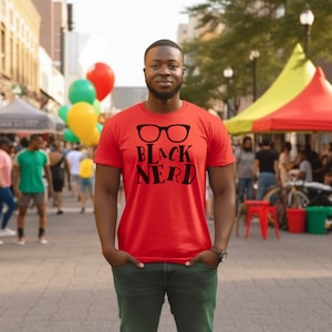 Black Nerd T-Shirt: Melanin Apparel, Nerdy Unisex Tee
