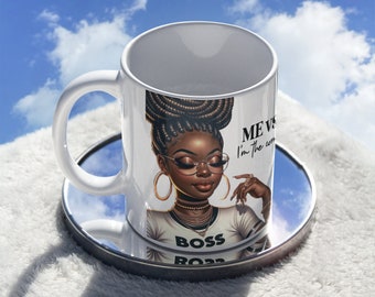 Boss Babe Coffee Mug: Black Woman Entrepreneur Gift