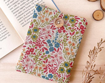 Blumen Kindle Hülle - Rosa und orange Kindle Hülle, Kindle Tasche, Geschenk für Buchliebhaber, Ereader Hülle