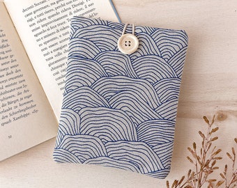 Blaue Wellen Kindle Tasche - Sea Kindle Hülle, Kindle Tasche blau | Buchliebhaber Geschenk, Ereader Hülle