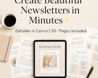 Email Template Bundle Canva | Newsletter Templates for Business, Coaches & Marketing | Editable Professional Design
