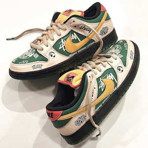 Custom Handpainted Sneakers for Gift, Custom Handpainted Stuussy Speedyway Summer &#39;18 Inspired, Custom Personalized Bespoke Sneakers.