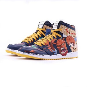 Custom Handpainted Sneakers for Gift, Custom Handpainted Space jam Inspired, Custom Personalized Sneakers , Valentine Sneakers