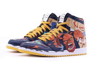 Custom Handpainted Space Jam Sneakers: Personalized Valentine Gift