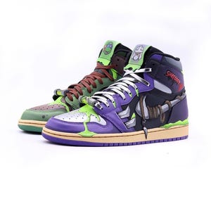 Custom Handpainted Sneakers Gift,Custom Handpainted Shredder TMNT Cartoon Series Inspired,Custom Personalized Sneakers,Valentine Sneakers.