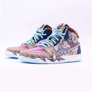 Custom Handpainted Sneakers for Gift, Custom Handpainted Anime Manga Inspired, Custom Personalized Sneakers , Valentine Sneakers