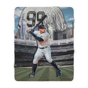Aron Judge Sherpa Fleece-Decke | Geschenke für NY Yankee-Fans | Geschenke für Yankee-Fans | Geschenke für New York Yankees Fans