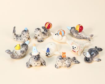 Handmade gepunktet Siegel Keramik Kuchen Topper Partyhut Kerzenhalter Topper Einweihungsparty Geschenk kleine bunte Kugel Ornament niedlich Wohnkultur