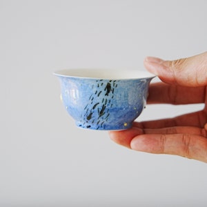 Blue tea set ocean ceramic whlae tea set with 3 whale tea cups, 1 tea pot, large handmade whale plate gift for her housewarmig gift cup